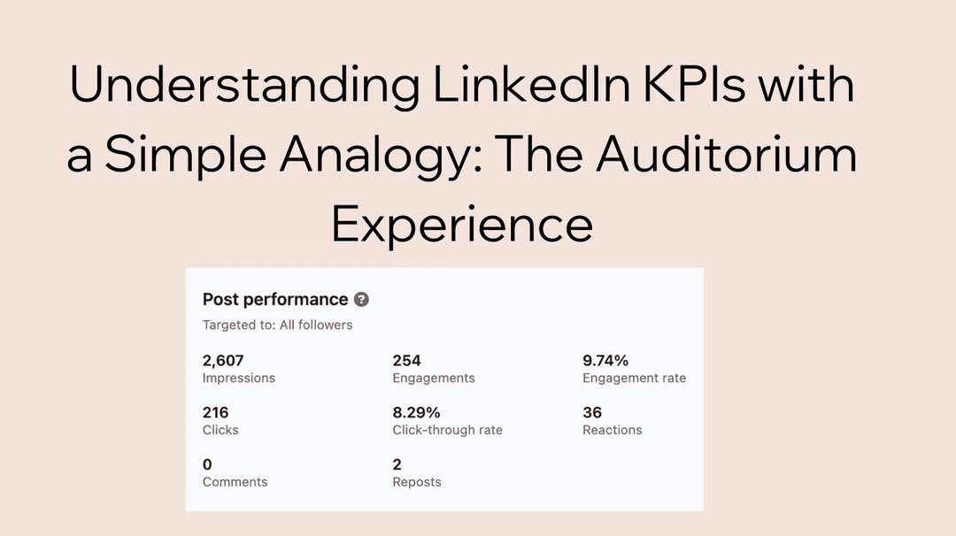 Understanding LinkedIn KPIs with a Simple Analogy: The Auditorium Experience